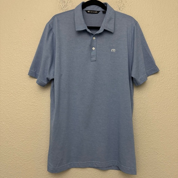 Travis Mathew Blue Polo Shirt Men's Size Large - Picture 1 of 11